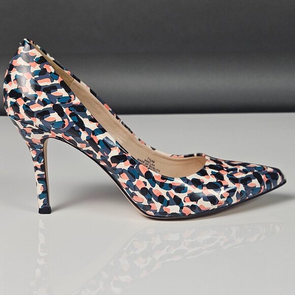 Nine West Flax Patent Pointed Toe Pumps Blue Pink Black - Picture 11 of 16